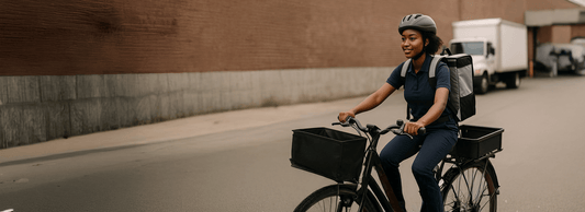 Electric Delivery Bike Rider – Urban Commute